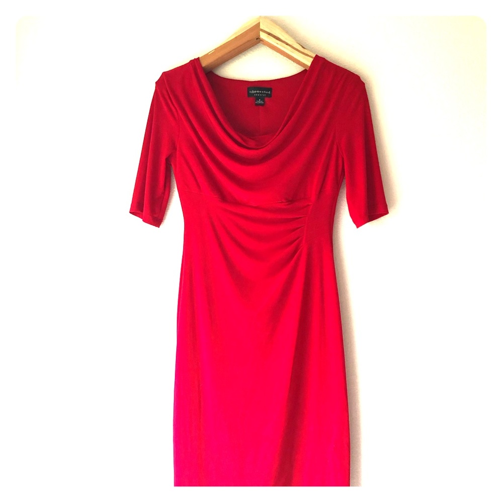Connected Apparel Red Cocktail Dress